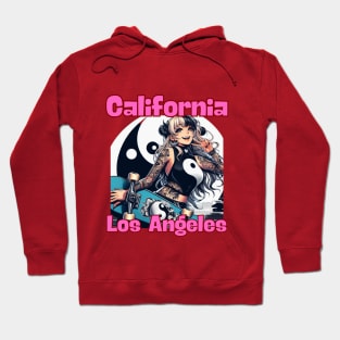 Kawaii, Anime Girl, California Los Angeles Hoodie